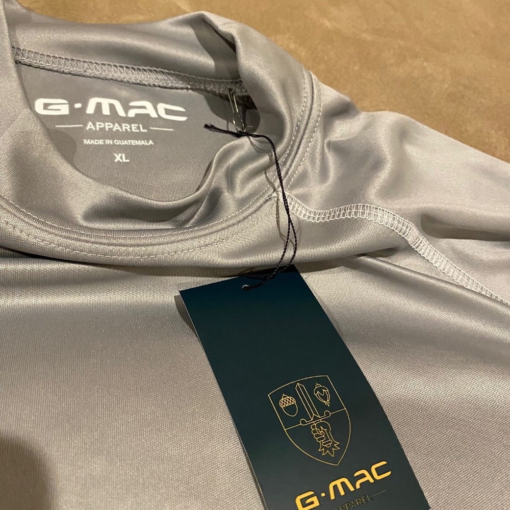 G-MAC Mock Long Sleeve Golf T-Shirt - Grey